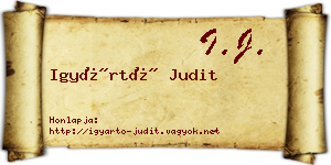 Igyártó Judit névjegykártya